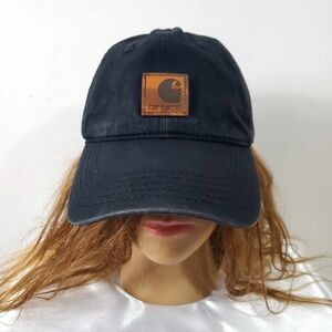 Carhartt Hat Strap Back Black Brown Wearing Adjustable Outdoor